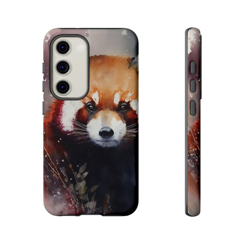 Red Panda in Watercolor - Impact Resistant Phone Case Samsung Galaxy S23 Glossy